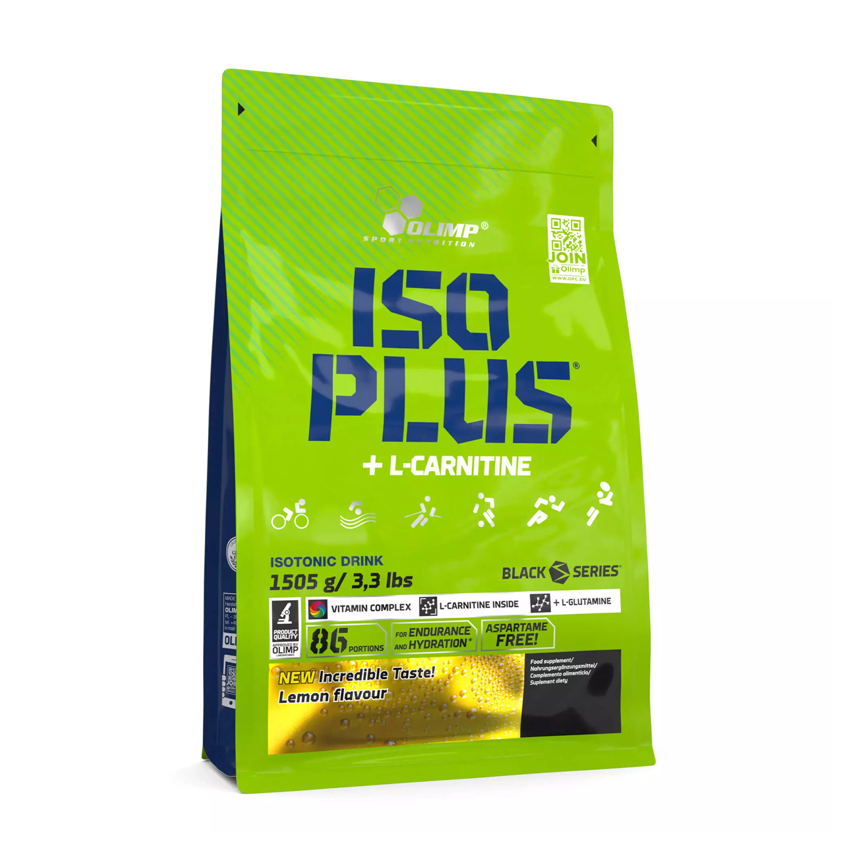 Передтренувальний комплекс Olimp Sport Nutrition Iso Plus Powder Лимон, в порошку, 1.505 кг